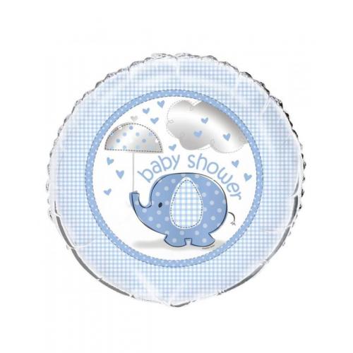Babyshower folieballon olifant blauw