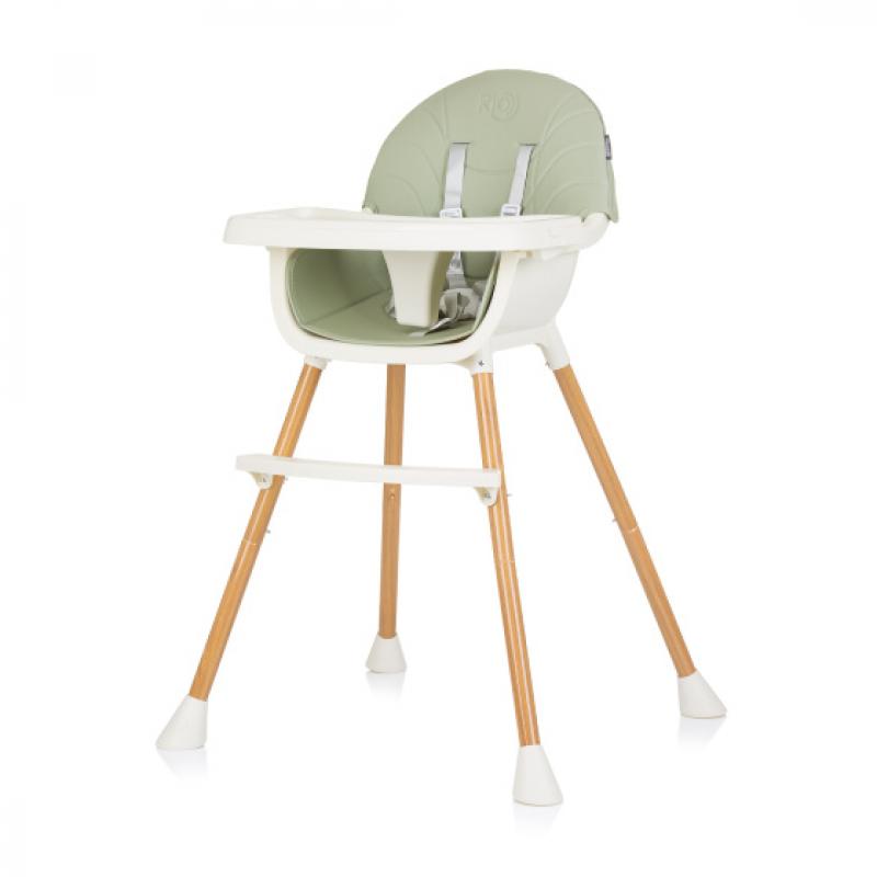 Chipolino Rio 2 in 1 Kinderstoel met Eetblad & Zitkussen Aloe Groen Wit