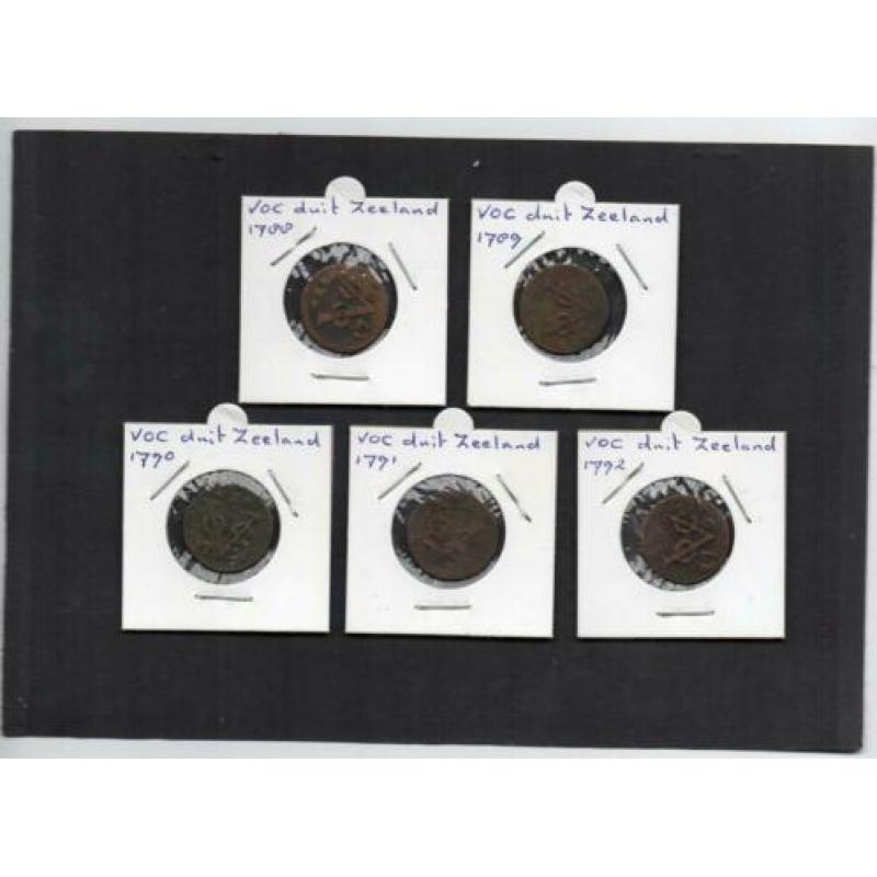 10 VOC Duiten Verschillende Jaartallen 1745-1792