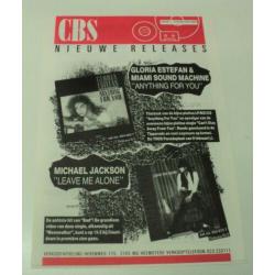 Michael Jackson PROMO folder Leave me alone Gloria Estefan