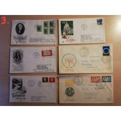 Diverse (eerstedag)enveloppen (oa USA, Nederland)