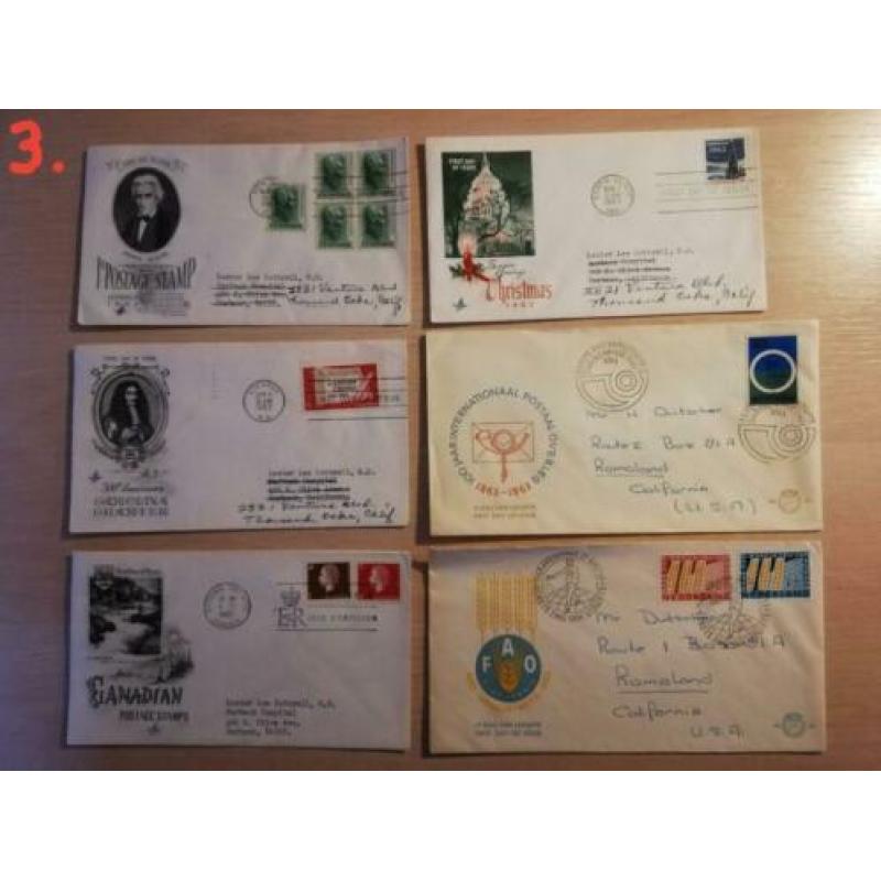 Diverse (eerstedag)enveloppen (oa USA, Nederland)