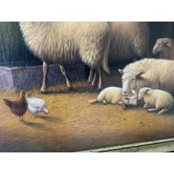 Schapen in de stal