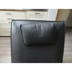 Lederen design lig-/relax stoel, elektr. verstelbaar z.g.a.n
