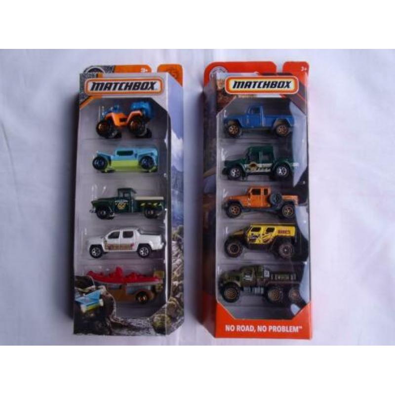 Matchbox 2 x 5Pack Trucks en Auto's 1:64 Hot Wheels hsmi
