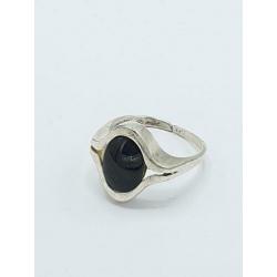 Vintage Deense Design Ring Met Onyx Steen
