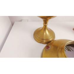 Lamp, antieke Franse Art Nouveau koperen olielamp