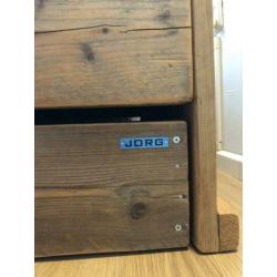 Steigerhouten bed met lade van Jorg