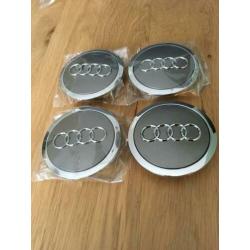Audi grijs 69mm naafkappen naafdoppen naafkap naafdop nieuw