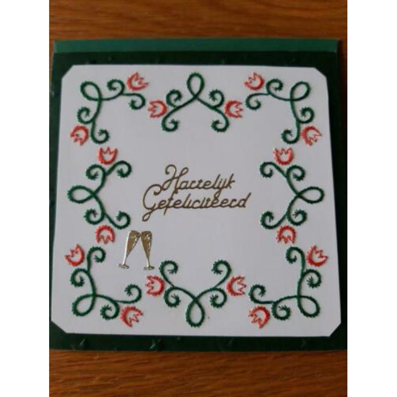 12 geborduurde kaarten
