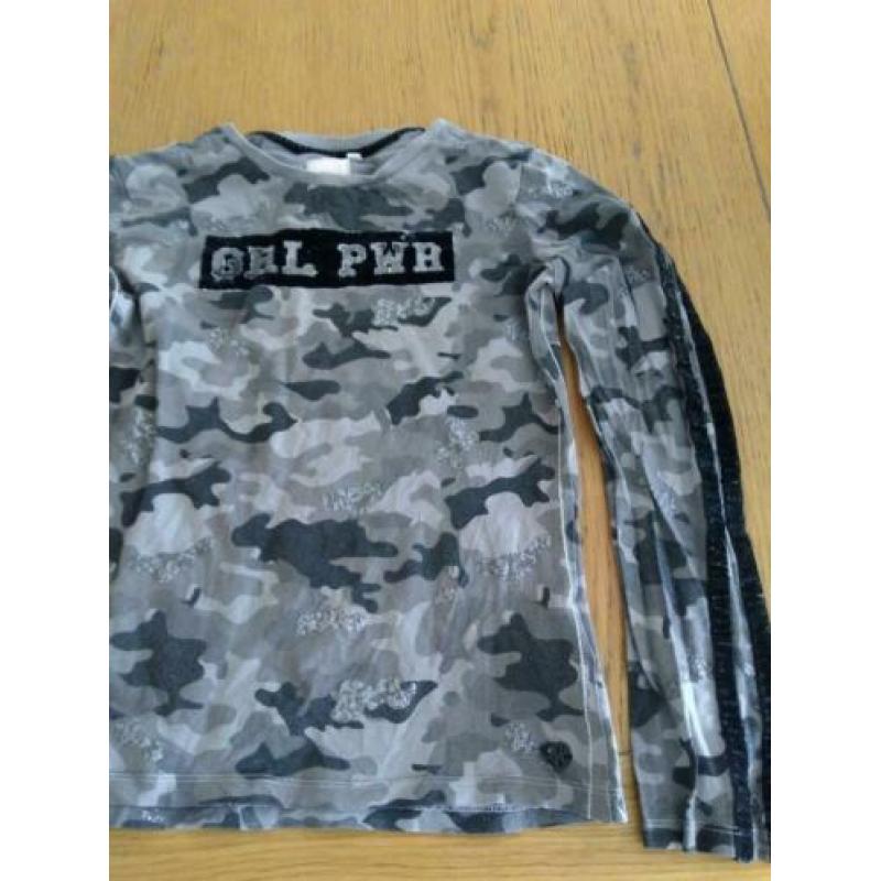 longsleeve grijs girl power maat 164