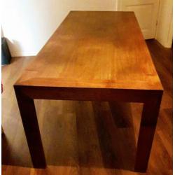 Tafel, hout, massief, eettafel.