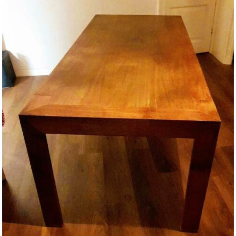 Tafel, hout, massief, eettafel.