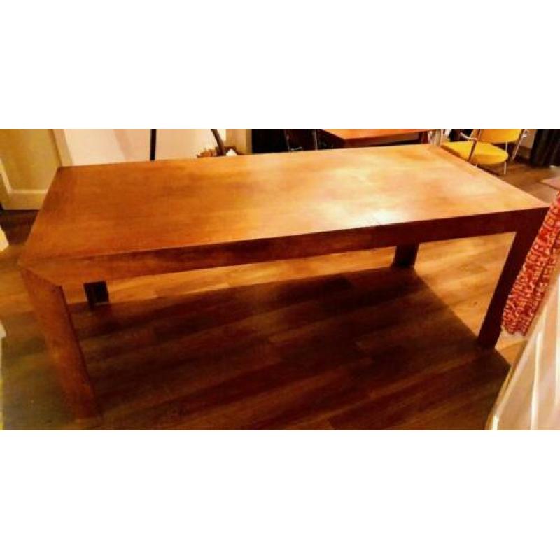 Tafel, hout, massief, eettafel.