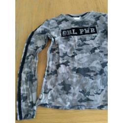 longsleeve grijs girl power maat 164