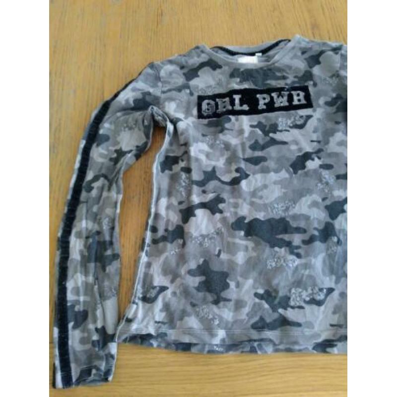 longsleeve grijs girl power maat 164