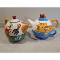 Vrolijke en decoratieve theepotten