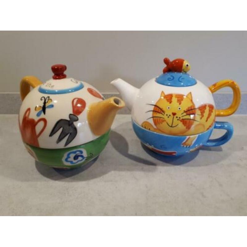 Vrolijke en decoratieve theepotten