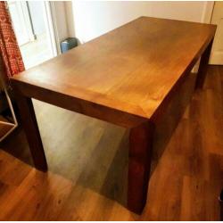 Tafel, hout, massief, eettafel.