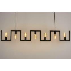 grote 156 cm hanglamp zwart eettafel tafel eethoek bar lamp