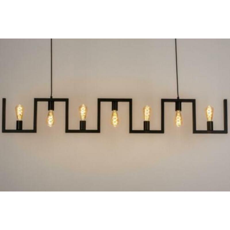 grote 156 cm hanglamp zwart eettafel tafel eethoek bar lamp