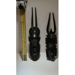 wand decoratie houten masker
