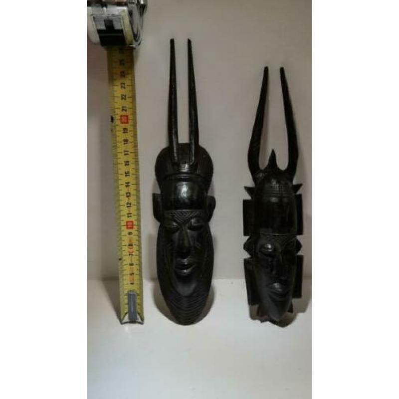 wand decoratie houten masker
