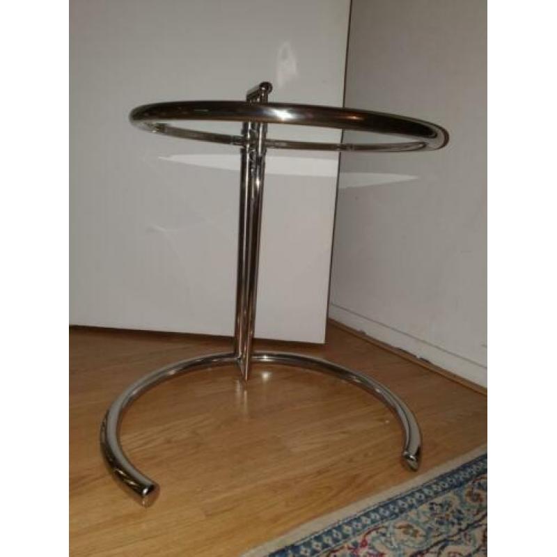Vintage design chroom bijzettafel Adjustable van Eileen Gray