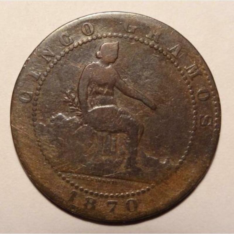 Munt Spanje Republiek, 1870