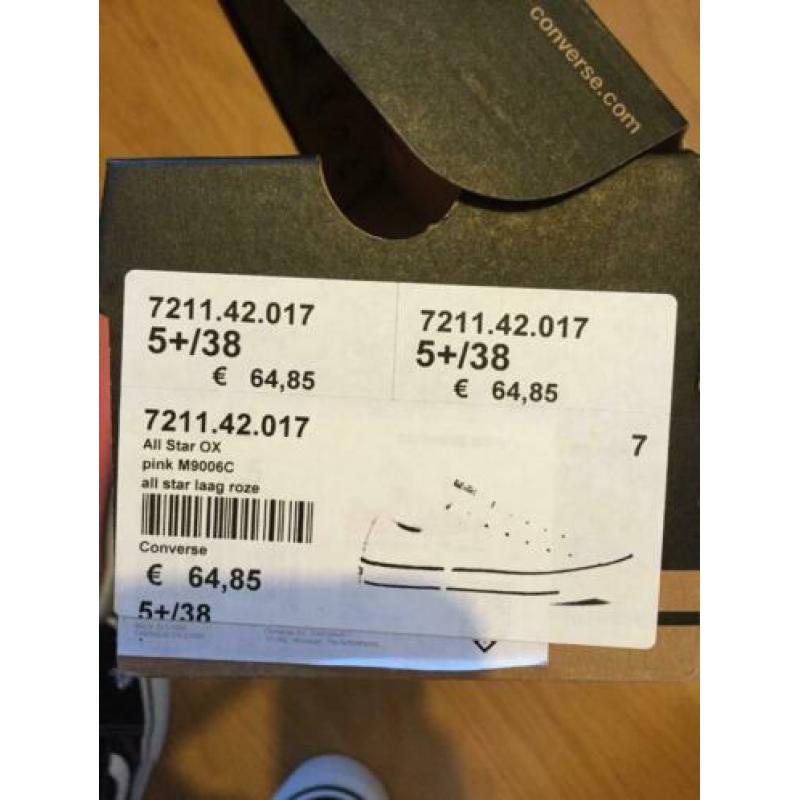 Zgan roze Converse / Allstars, maat 38