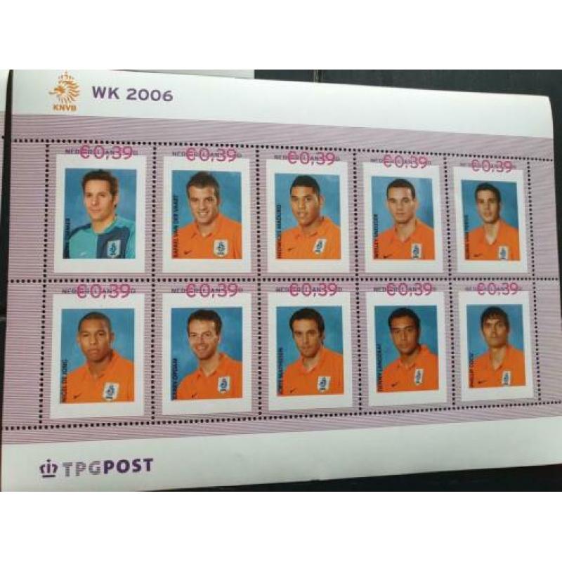 WK 2006 voetbal postzegel velletjes. nieuw.