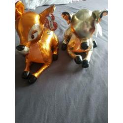 Bambi knuffel 2 stuks merk gamble pleasure nieuw  kleur oran