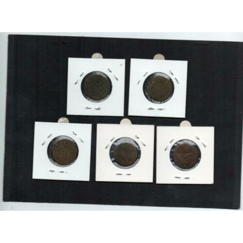 10 VOC Duiten Verschillende Jaartallen 1745-1792