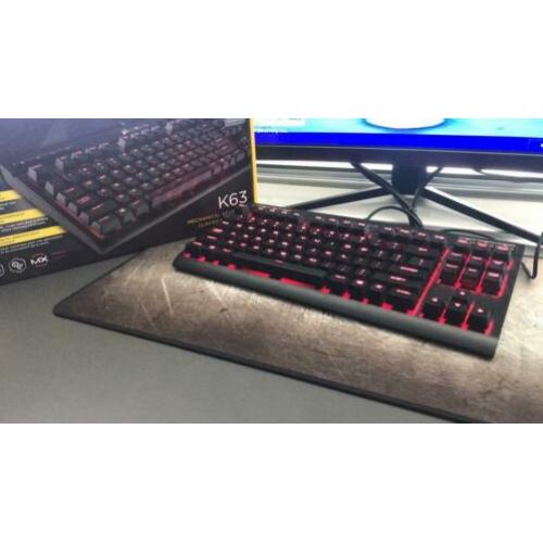 Corsair k63 gading toetsenbord red switches