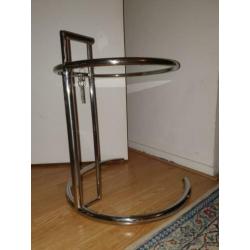 Vintage design chroom bijzettafel Adjustable van Eileen Gray