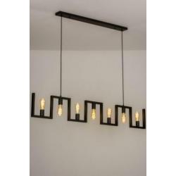 grote 156 cm hanglamp zwart eettafel tafel eethoek bar lamp