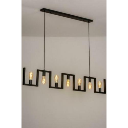 grote 156 cm hanglamp zwart eettafel tafel eethoek bar lamp