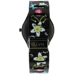 NAYS - Houten Unisex Horloge - Flower Power - Ø 43mm -99EU