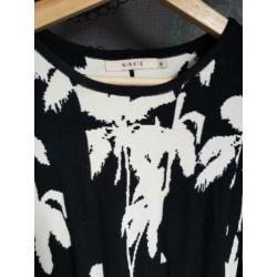 Nikkie palm tree jurk zwart wit maat 40