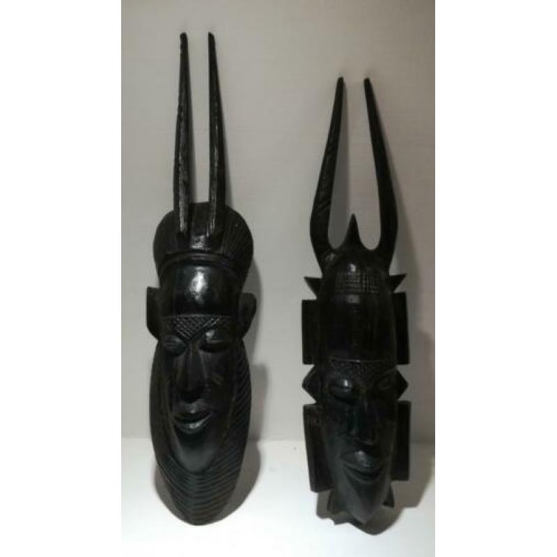 wand decoratie houten masker