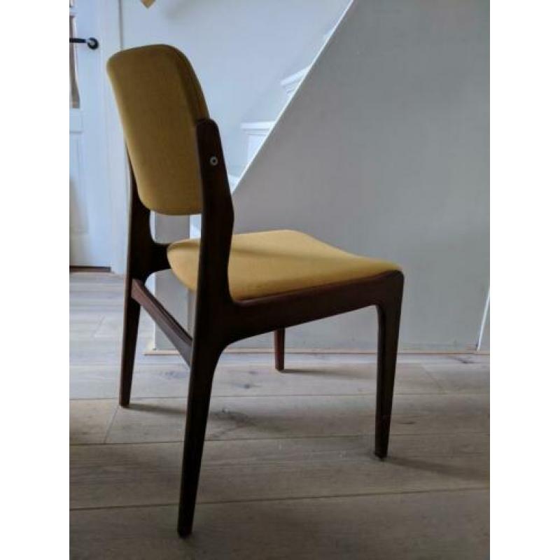 4 vintage palissander eetkamerstoelen jaren '50 '60 design