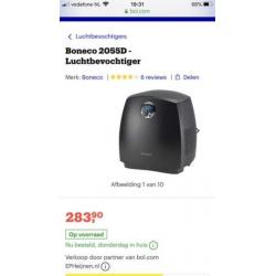 Boneco 2055d luchtonvochtiger