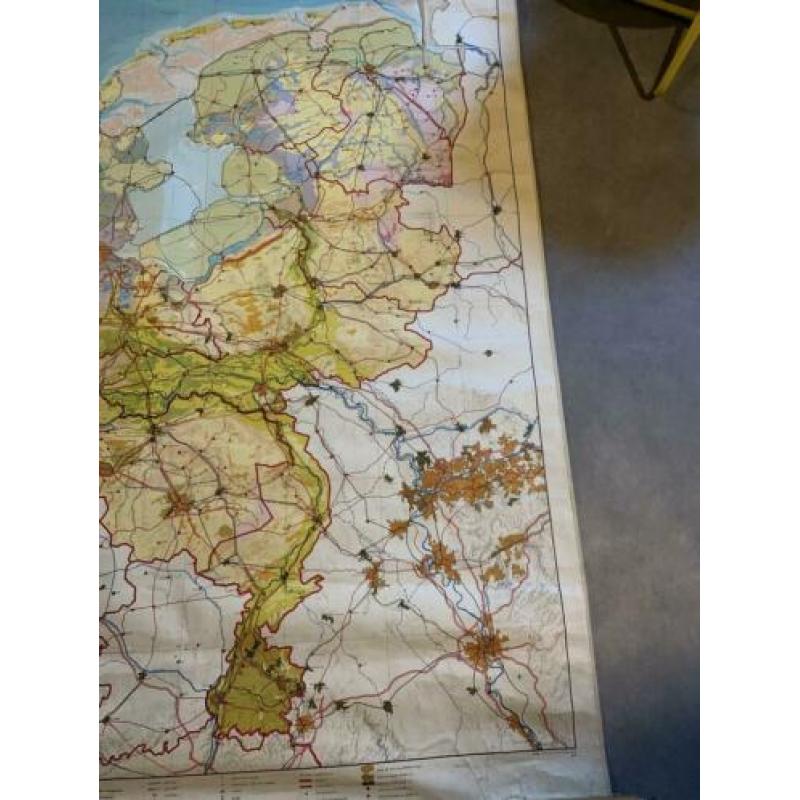 Oude schoolplaat Nederland houten stok