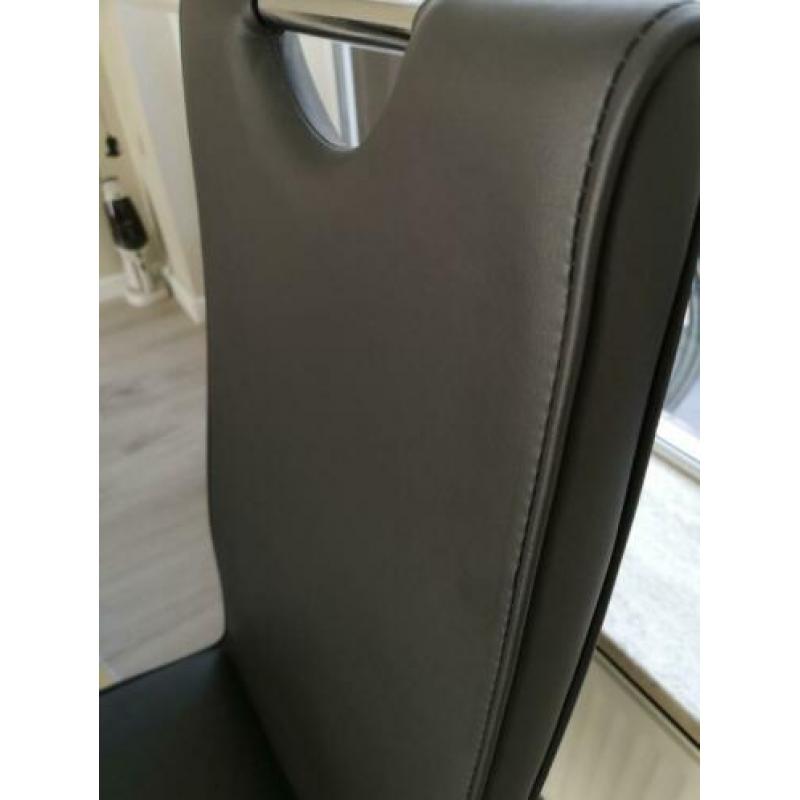 6 eetkamerstoelen, antaciet zeer netjes