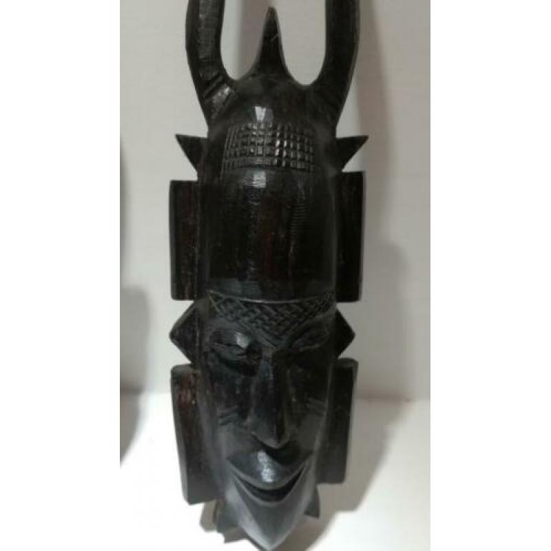 wand decoratie houten masker