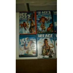 Mooie set dvd's ice age deel 1,2,3 en 4 ook blue Ray