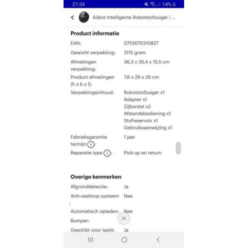 Aiibot Intelligente Robotstofzuiger