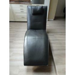 Lederen design lig-/relax stoel, elektr. verstelbaar z.g.a.n
