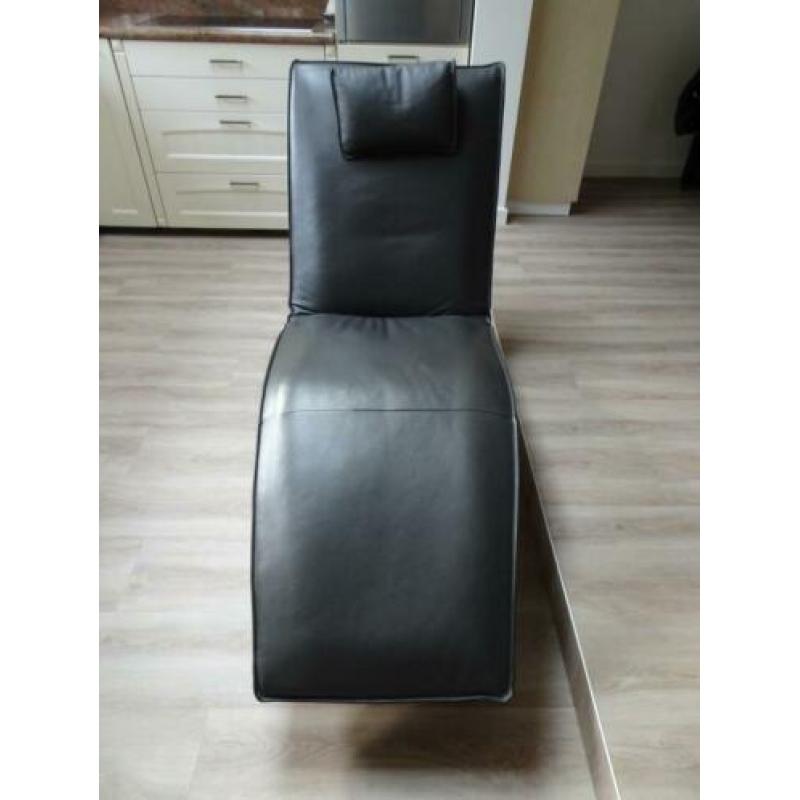 Lederen design lig-/relax stoel, elektr. verstelbaar z.g.a.n