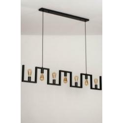 grote 156 cm hanglamp zwart eettafel tafel eethoek bar lamp